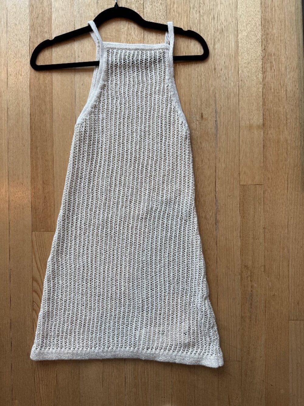 Cult Gaia Crochet Knit Mini Cover-Up Cream Size S